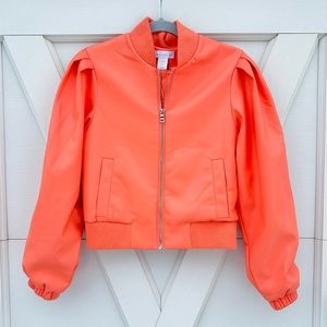 🔥Closet Clearout!🔥 House of Harlow 1960 Living Coral Vegan Leather Jacket